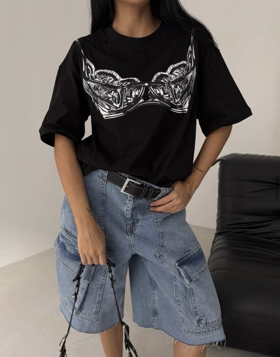Oversize T-krekls "sexy bra"